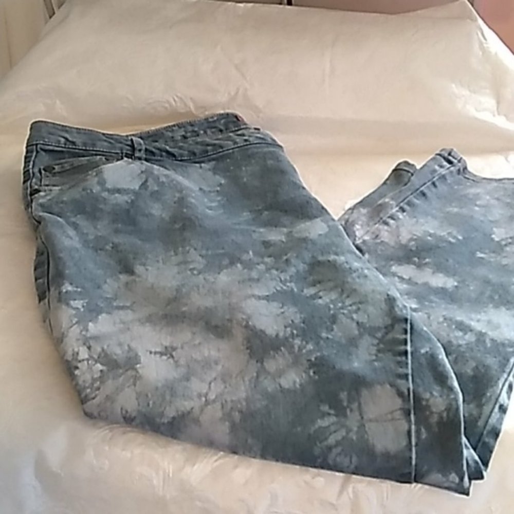 Woman Within Stretch Jeans Splash Detail Women's Size 24W